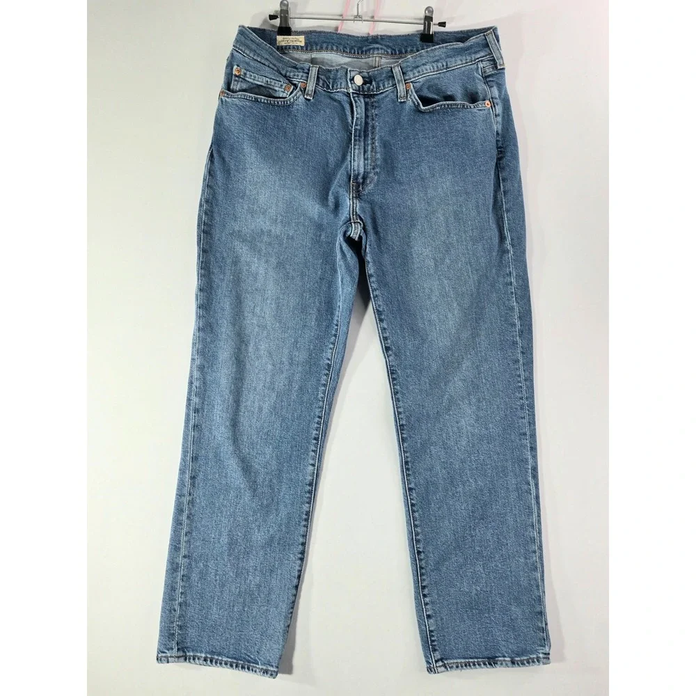 Levis 541 Athletic Taper Jeans Mens 36x28 Medium Wash Blue Denim BIG E